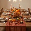 Terracotta Rust Cheesecloth Table Runner Birthday Christmas Valentines Day