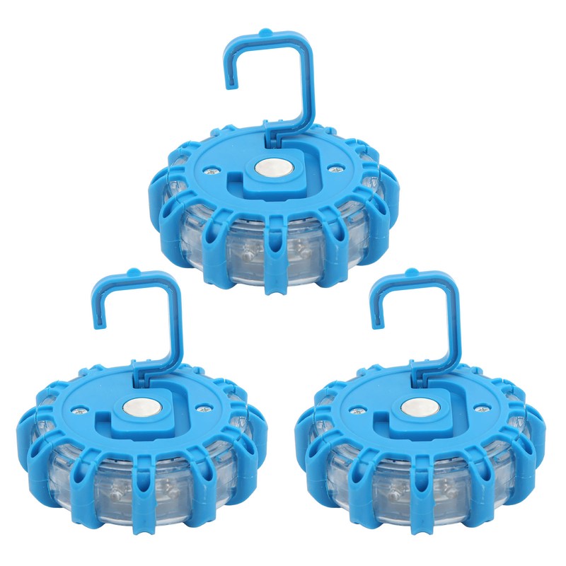 3pcs LED Road Flares Light 9 Modes Waterproof Shock Resistant