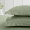 Bianca 200 Thread Count Cotton Percale Oxford Pillowcase Pair Sage