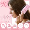 Meanplan 4 Pcs Pink Coquette Bow Hair Brush with 10