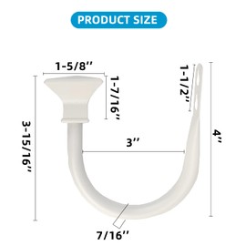 Kowibcl 2Pcs Square Metal Decorative Curtain Holdbacks, Wall Mounted Window Drapery Tiebacks for Bedroom, Livingroom, Office Come with Screws, White