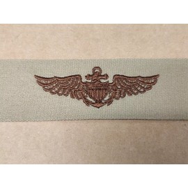 Navy Pilot Naval Aviator Badge Subdued Embroidered Desert Tan