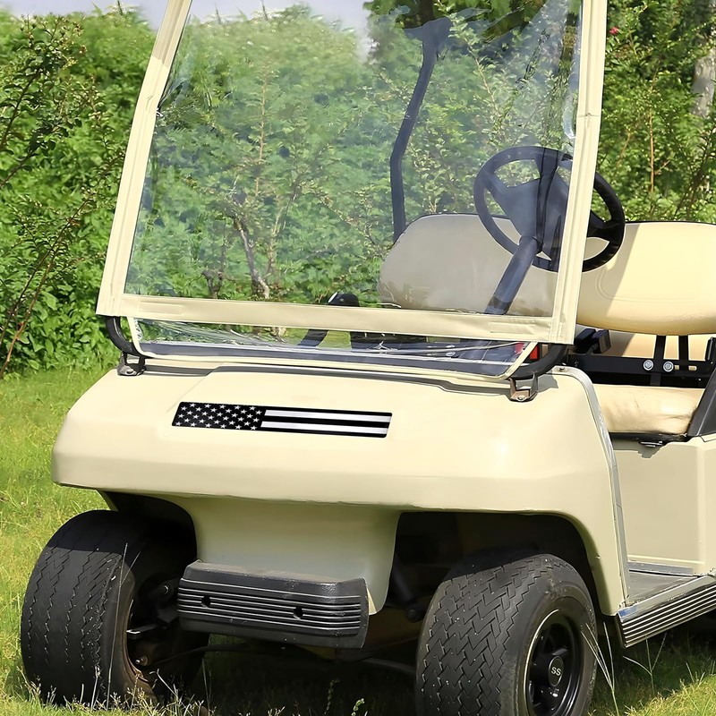 Golf Cart American Flag Plate, Fits Club Car DS and