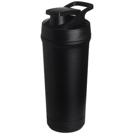 Teemando® Premium Stainless Steel Shaker 750 ml Capacity, BPA-Free, Leak-proof Lid, Removable Shaker Ball, Level Marking, Dishwasher Safe for Protein Shakes, Fitness and Diet (Black)
