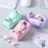 Tape Dispenser, Green Mini Sticky Tape Roll Cutting Tool Refillable