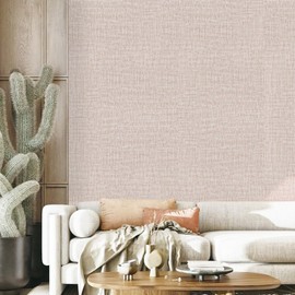 Yancorp 10ft Textured Fabric Wallpaper Faux Grasscloth Khaki Peel and Stick Self-Adhesive Linen Removable Wallpaper Cabinets Counter Top Liners