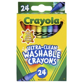 Crayola Ultra Clean Washable Color Max Crayons, Standard Size, Set of 24