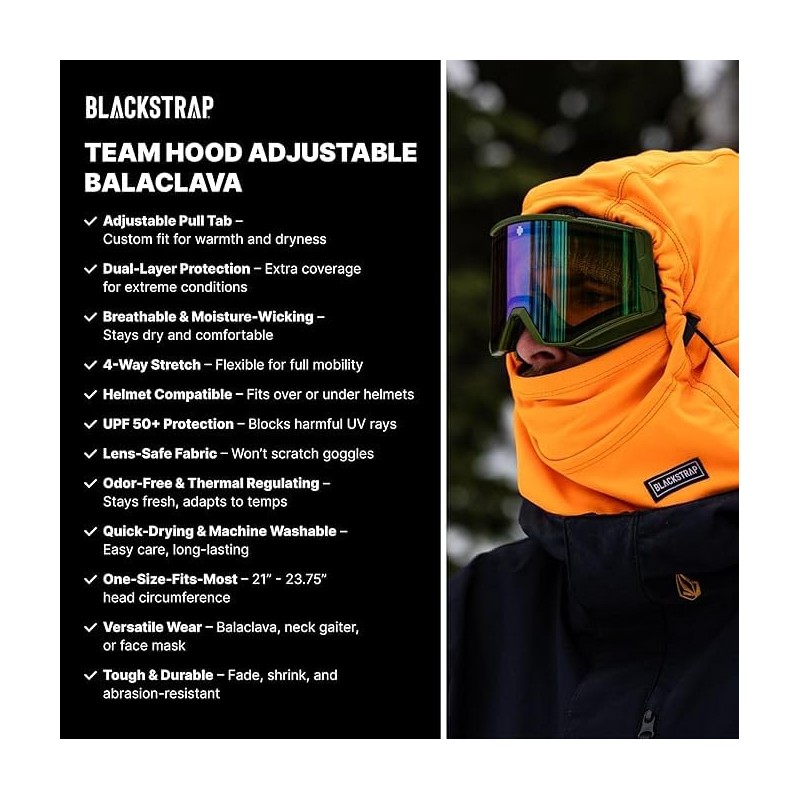 BLACKSTRAP Team Hood Balaclava Face Mask Double Layer Thermal Headwear