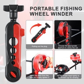 LOOYUAN Fishing Tool Gift for Men, Fishing Pliers Hook Remover, Fishermen Pliers Kit with Lanyard, Fishing Line Spooler, Fish Lip Gripper - Freshwater & Saltwater Angling