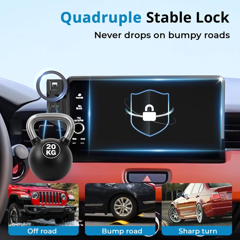 Takeyman Magnetic Phone Holder for Honda Pilot 2023-2025, 7/9-Inch Screens