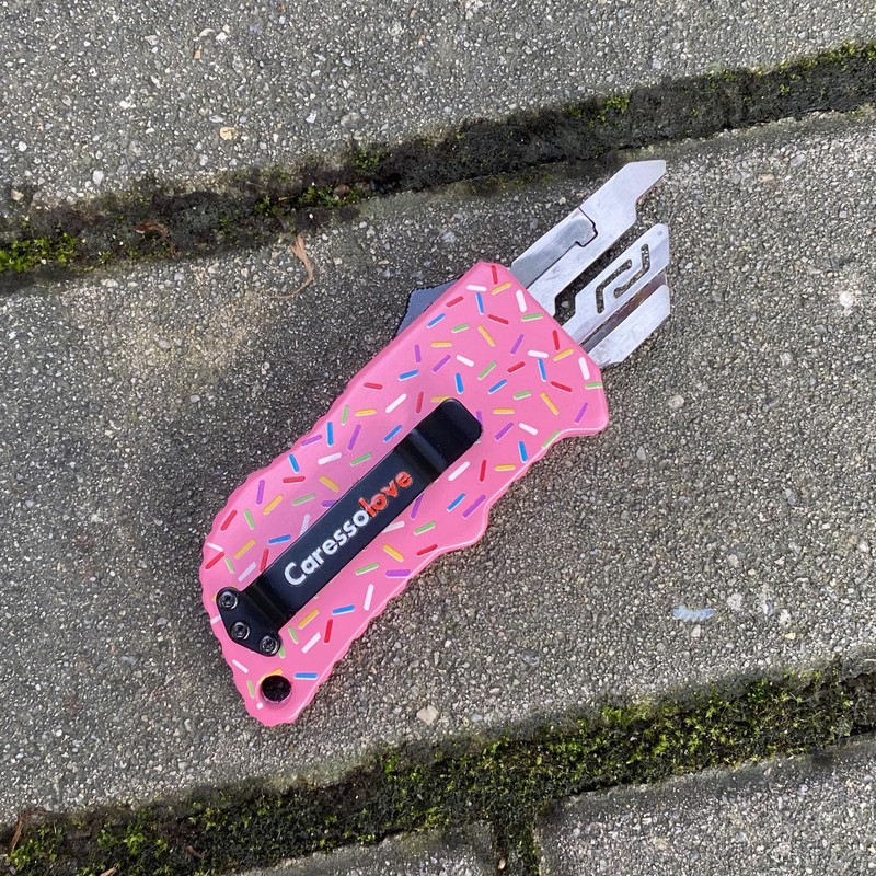 Caressolove Automatic Utility Knife, Premium Pink Retractable Box Cutter, Cute
