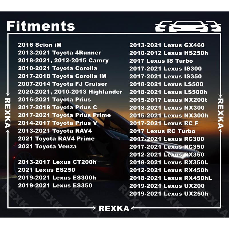 Rexka 10pcs Front & Rear Spoiler Moulding Clip Compatible with