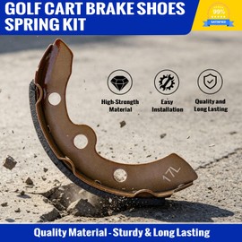 Roykaw Golf Cart Brake Shoes Pads Springs Kit Compatible with Club Car Precedent DS 1995+, Tempo 2018+/ EZGO TXT Medalist 1986-1995/ Yamaha G1,G2,G8,G9, OEM# 101823201, 101816301,23364G1, J17-25330-00