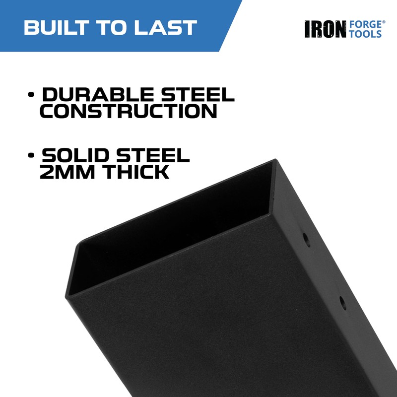 Iron Forge Tools 2x4 Pergola Brackets - 8 Pack Powdercoated