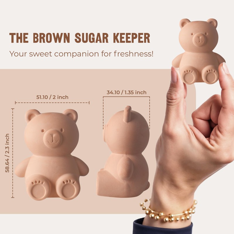 Sifri Art Brown Sugar Keeper 3D – Terracotta Clay Bear