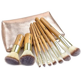 Matto 9-Piece Bamboo Makeup Brush Set with Travel Bag                                                                                                 