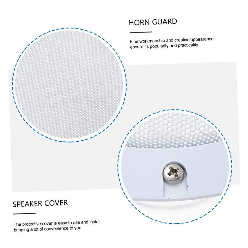 Operitacx 2Pcs Speaker Protector Cover White Decorative Speaker for DIY