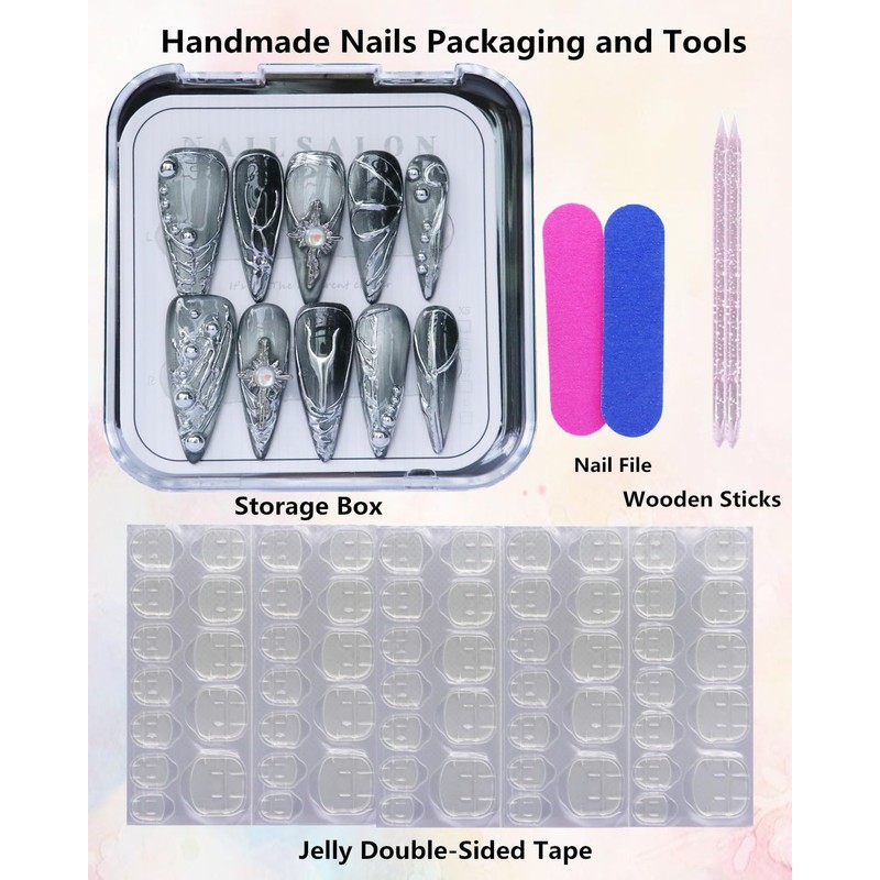 Press on Nails Handmade Nails Luxury Reusable Fake Nails For