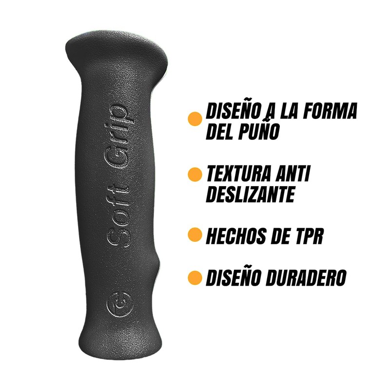 Puños Bicicleta Vintage Ergonómicos Hule 125mm (Negro)