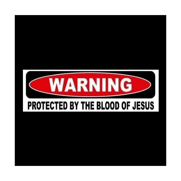 Stickers Decals "Protected by The Blood of Jesus" Window Decal
