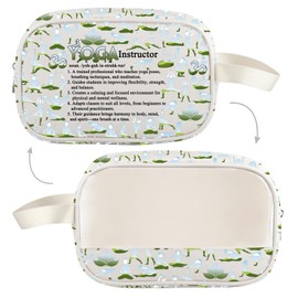 UJIMS Yoga Gifts for YogaInstructor Yoga Lovers Toiletry Cosmetic Bag Gym Lovers Gift Pilates Teacher Gift (Yoga Mbag)