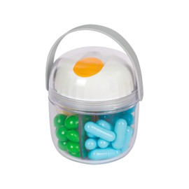 4 Compartments Supplement Organizer Travel Pill Dispenser Weekly Pill Organizer for Vitamins,Fish oil,Tablets