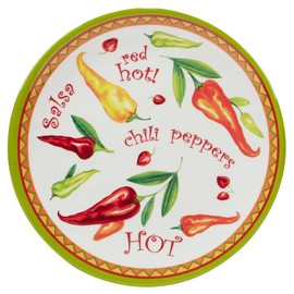 Certified International Red Hot Melamine Salad Plate, 9-inch Length