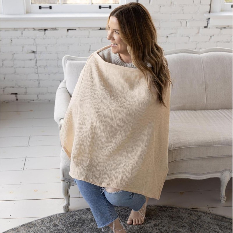 Nursing Cover for Breastfeeding Privacy Protection Breathable Cotton Multi Use
