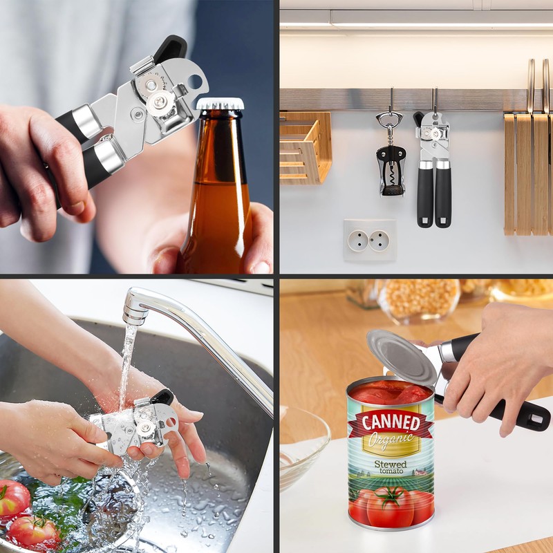 Can Opener, 3 in 1 Stainless Steel Tin Openers with