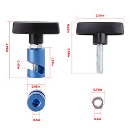 zipelo Lift Support Clamp, Hood Strut Fixing Clamps with Brass Core, Shock Prop Strut Stopper Retainer for Car Hood, Spark Plug Gap Gauge Tool, Universal Automotive Accessories (Blue)