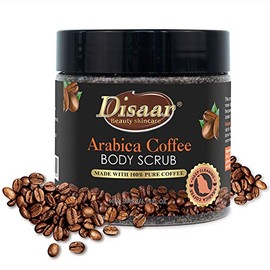 DISAAR BEAUTY Arabica Coffee Body Scrub Remove Dirt Aging Cuticles Reduce Cellulite Refine Pores Nourish Moisturize Skin 200ml6.76fl.oz               