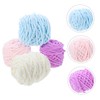LALAFINA Woolen Scarf Hat Yarn 4 Rolls Cotton Yarn Perfect