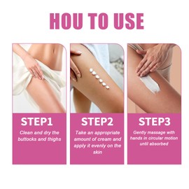 Gesäßpflegecreme, Hüftakne-Creme zur Entfernung von Pickeln, Gluteus-Reinigungsbehandlung, feuchtigkeitsspendende Haut, 100 ml