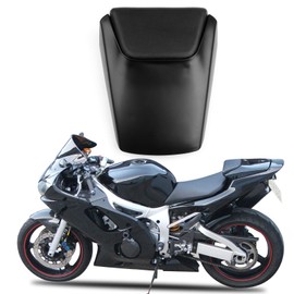 Topteng Motorcycle Rear Pillion Seat, Motorcycle Rear Passenger Pillion Cover ABS Pad Motor Trim Rear Cover for Yamaha YZF-R6 YZF R6 1998-2002