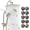 Hibbent Upgraded All Metal 10"Rainfall Showerhead Combo, High Pressure Shower