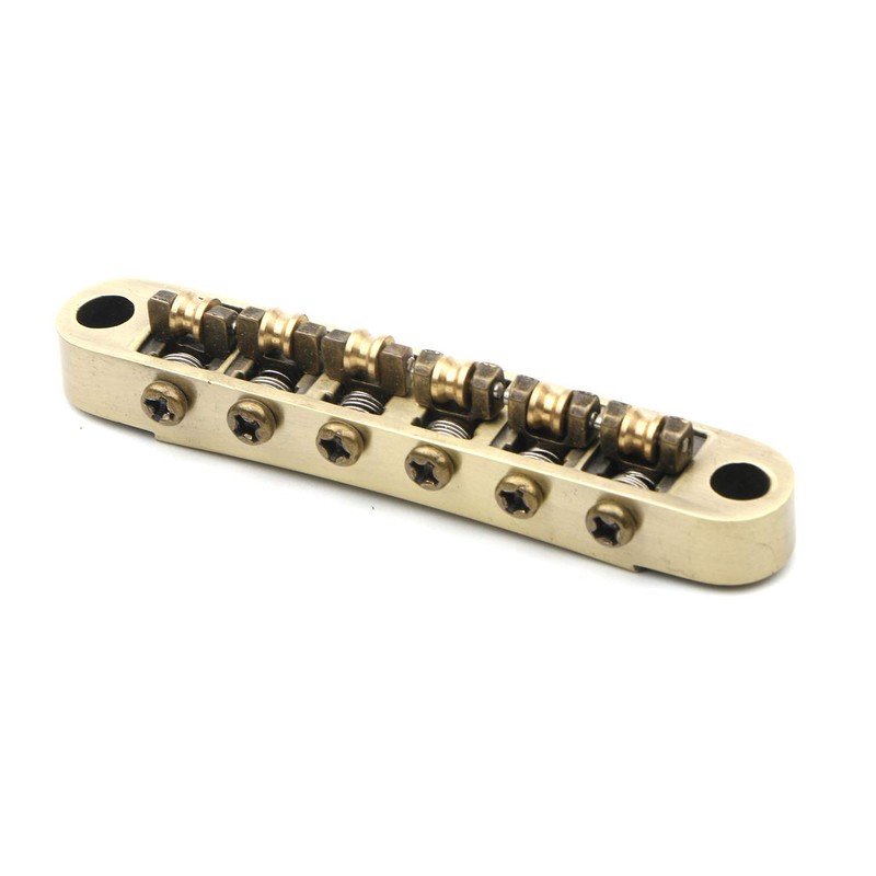 Swhmc Tune-O-Matic Bronze Bridge Tailpiece 6 String Chrome Guitar Roller