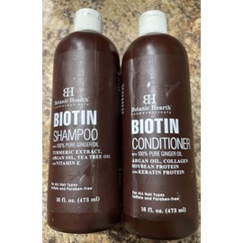 Set Of Botanic Hearth Biotin Shampoo And Conditioner with Ginger Oil & Keratin