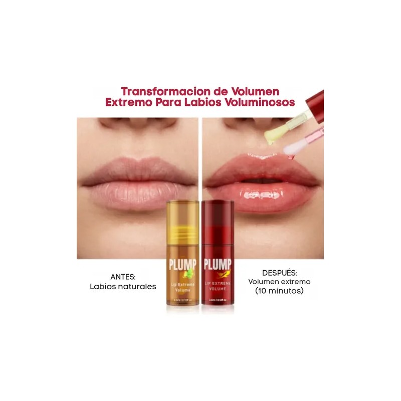 Hidratante Labios Lip Plump Extreme Volume Brillo Labial 2pz