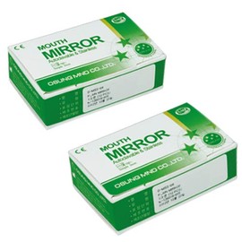 Osung Dental Simple Stem Magnifying Mirror #4, 12 pcs ox, Pack of 2 - DMMSS4