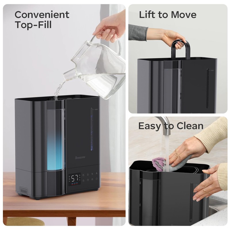 BREEZOME 8L Humidifiers for Bedroom, Warm & Cool Mist for