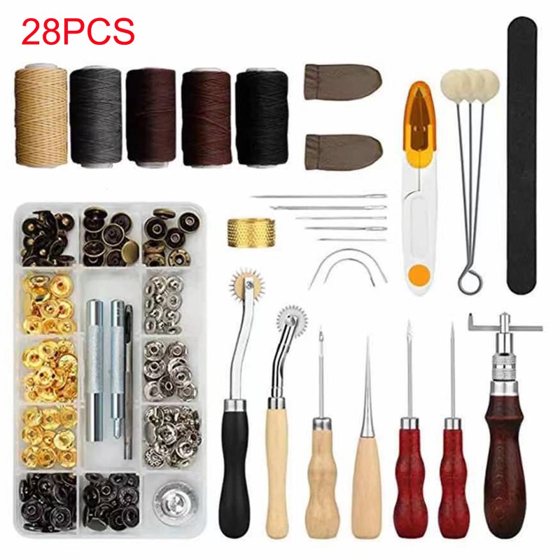 28PCS Craft Leather Tools Set DIY Leather Hand Working Tool