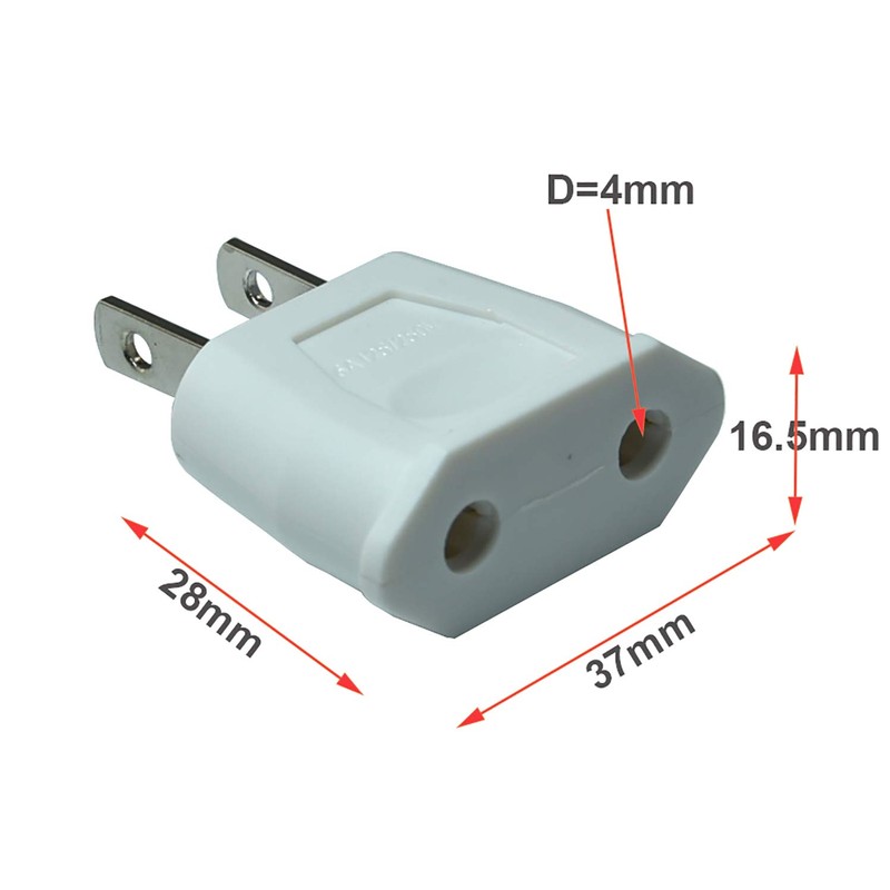 2pcs/lot Top EU Euro Europe to US American USA Power