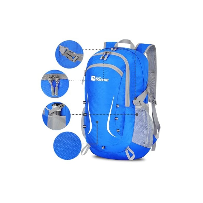 ZOMAKE Foldable Backpack 35 L, Large Lightweight Backpacks Waterproof Hiking