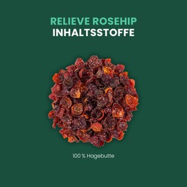 fitvia Relieve Rosehip Herbal Tea Loose Tea Rosehip Tea Real Fruit Pieces No Added Sugar 100g