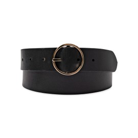 Cole Haan Women's Regular Two-in-One Reversible Dress Belt, Black/Tan, Small