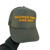 NACRE APPAREL Gluten Free Puff Print Trucker Hat Foam Vinyl