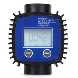 Digital Water Flow Meter 1 Inch Internal Thread, Highly Accurate Inline Flowmeter with Digital Display for Drinking Water, Precision Water Meter Measuring Range 0.5-50 L/min