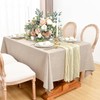 Fitable Faux Linen Beige Table Clothes Rectangle 60 x 120