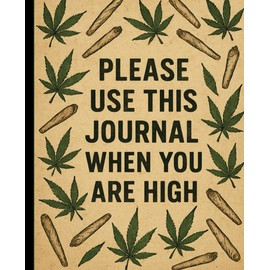 Composition Notebook: Please use this journal while you are high, Fun quote for the Creative Thinking Planner