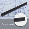 EMSea Triangular Scale Ruler 30cm Black Aluminum Alloy Metric Ruler